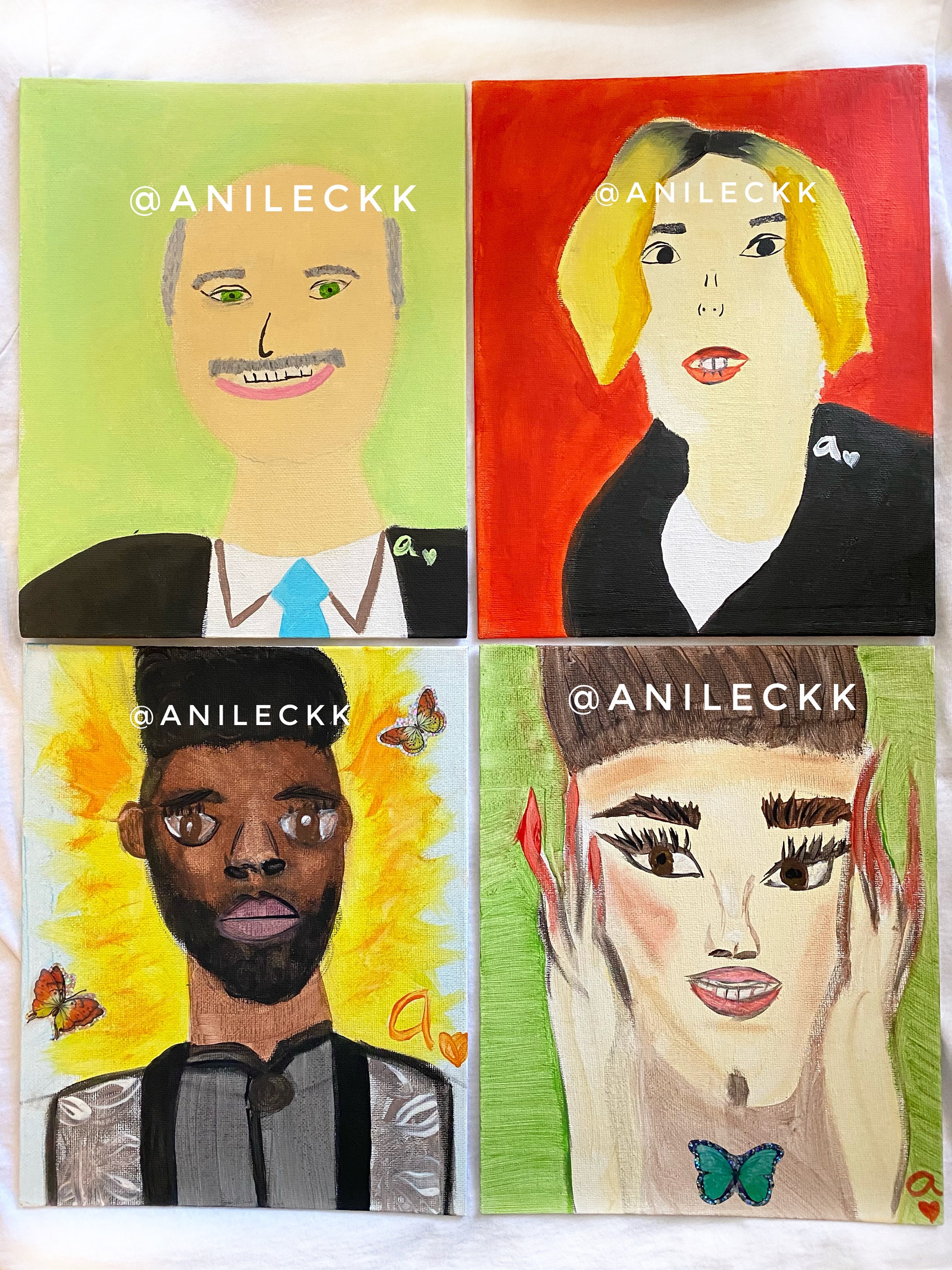 Commission Hand Painted Acrylic on Canvas Board Etsy