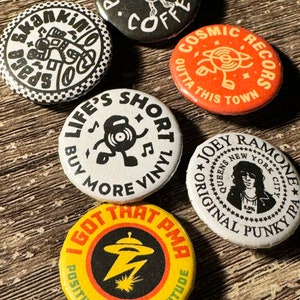 Music Inspired 25mm Button Badges (Pack of 6)