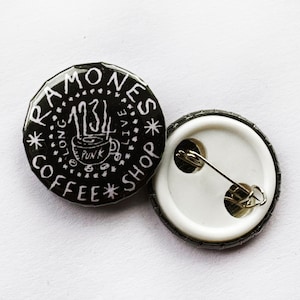 Ramones Coffee Shop 25mm Button Badge