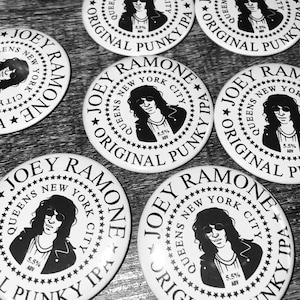 Joey Ramone Original Punky IPA Button Badge | 58mm