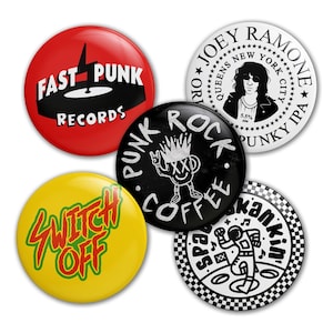 Music Inspired 25mm Button Badges (Pack of 5)