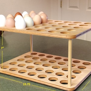 Countertop Egg Holder, Egg Holder, Egg Rack, Original Wood Egg