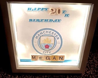 personalised birthday light up frame