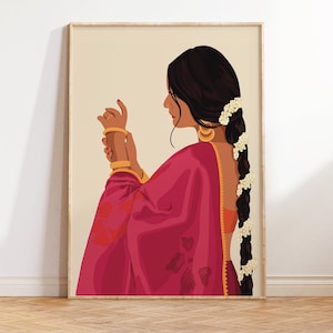 Indian Woman Wearing Bangles Art, Desi Art, Indian Art, South Asian Woman, Brown Girl Art, Tamil girl Art, American Indian Art, Telugu Art