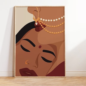 Indian Sisters Art, Desi Art, Indian Wall Art, South Asian Best Friends Art, South Indians, Desi Roommate Gift, Brown Girl Art, Tamil Girls