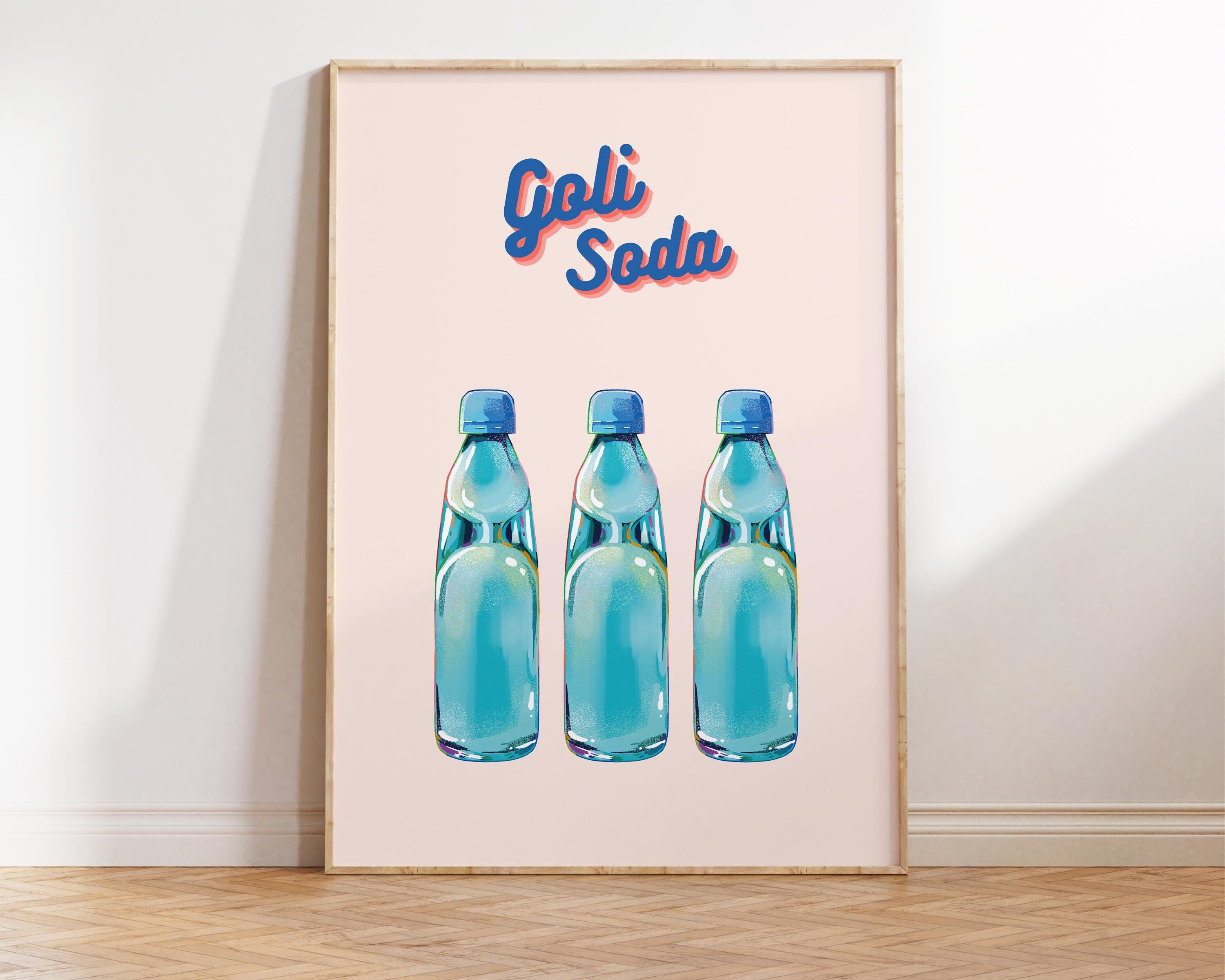 Goli Soda Art, Indian Food Art, Indian Street Food, Indian Art, Indian Kitchen Art , Desi Restaurant Art, Housewarming Gift, Dining Wall Art
