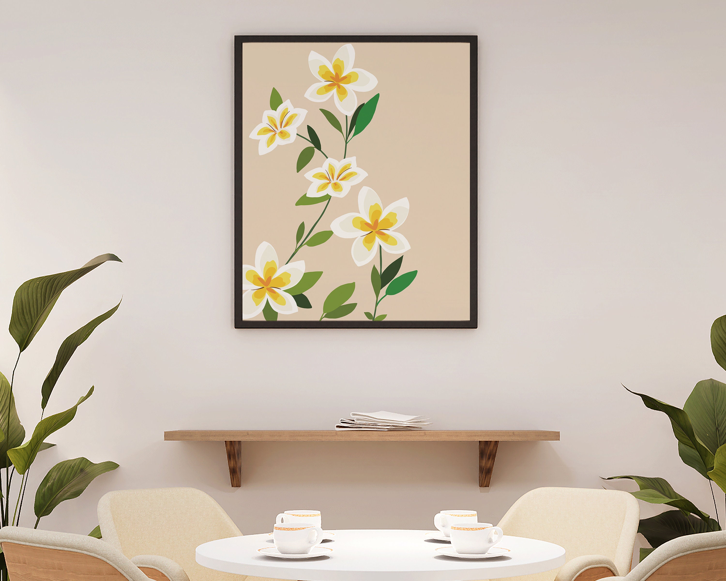 Buy Jasmine Flower Print, Floral Wall Art, White Flower Print, Tropical ...