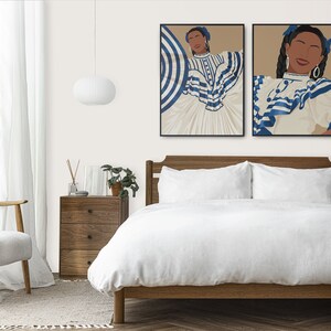 El Salvador Art Print, Salvadoran Woman Poster, Salvador Traditional Portrait, Salvadorean Art, Central American, Hispanic Art, Latino Art image 8