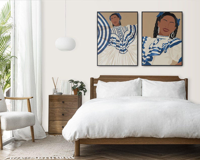 El Salvador Art Print, Salvadoran Woman Poster, Salvador Traditional Portrait, Salvadorean Art, Central American, Hispanic Art, Latino Art image 8