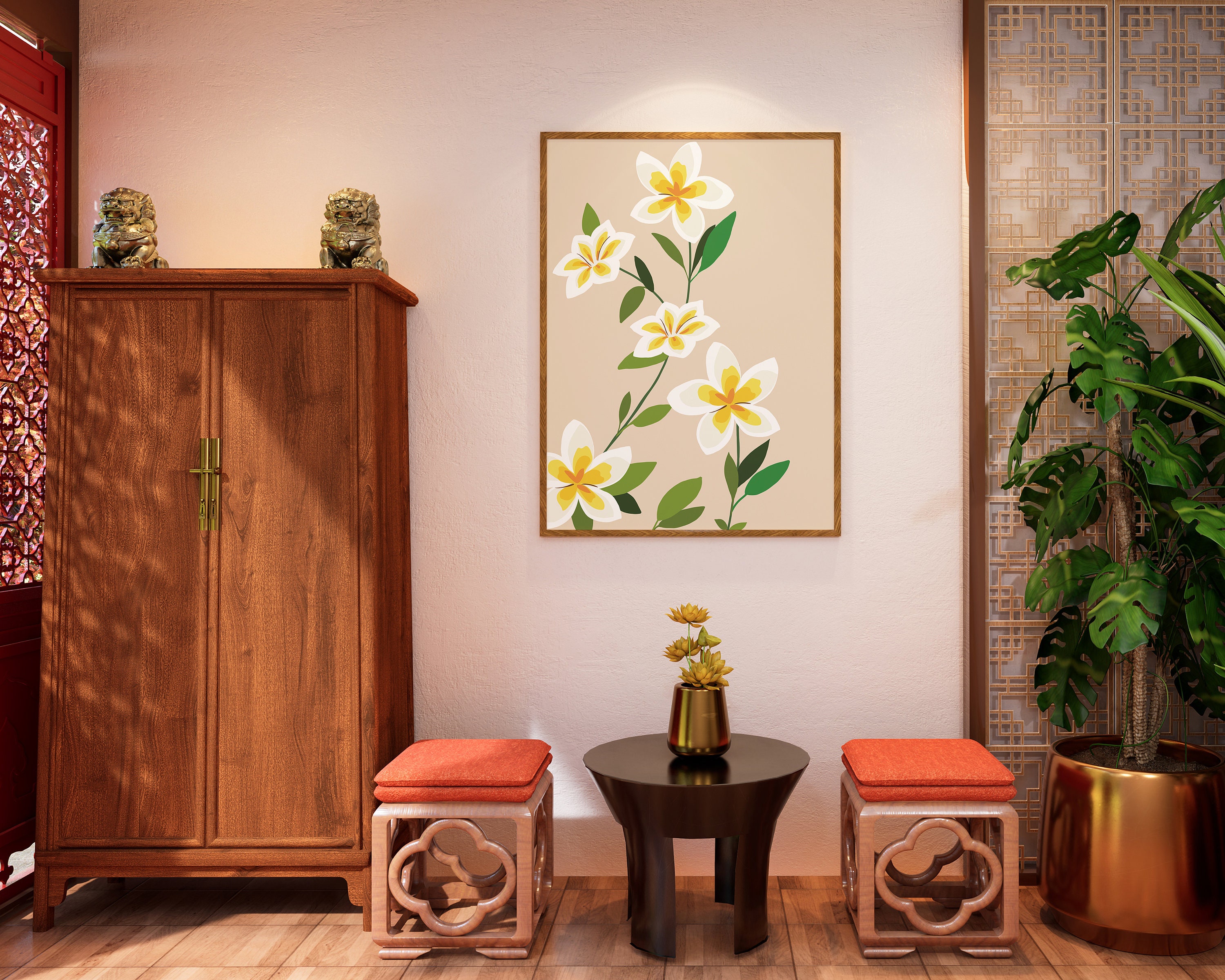 Buy Jasmine Flower Print, Floral Wall Art, White Flower Print, Tropical ...