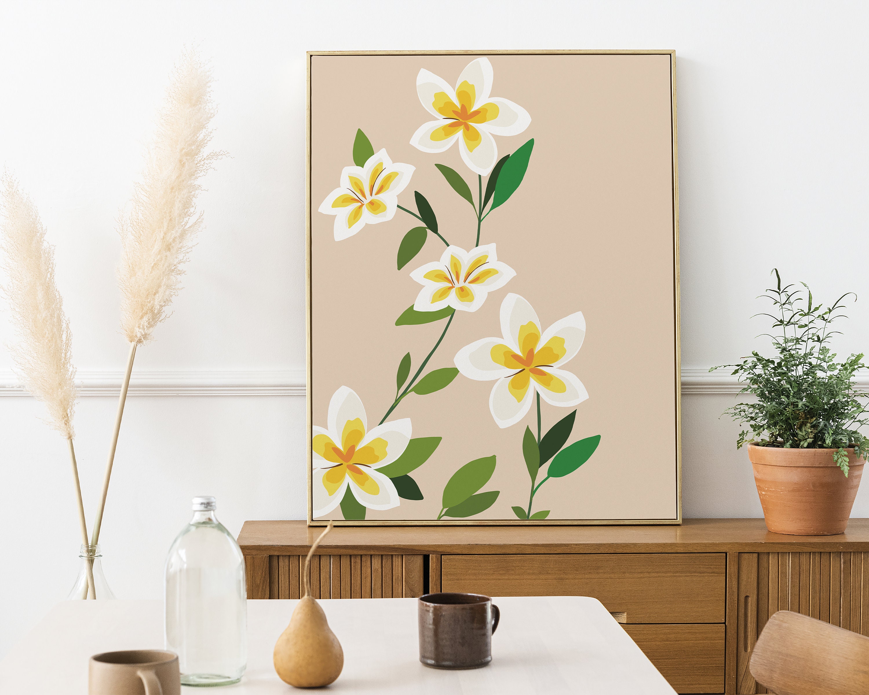 Buy Jasmine Flower Print, Floral Wall Art, White Flower Print, Tropical ...