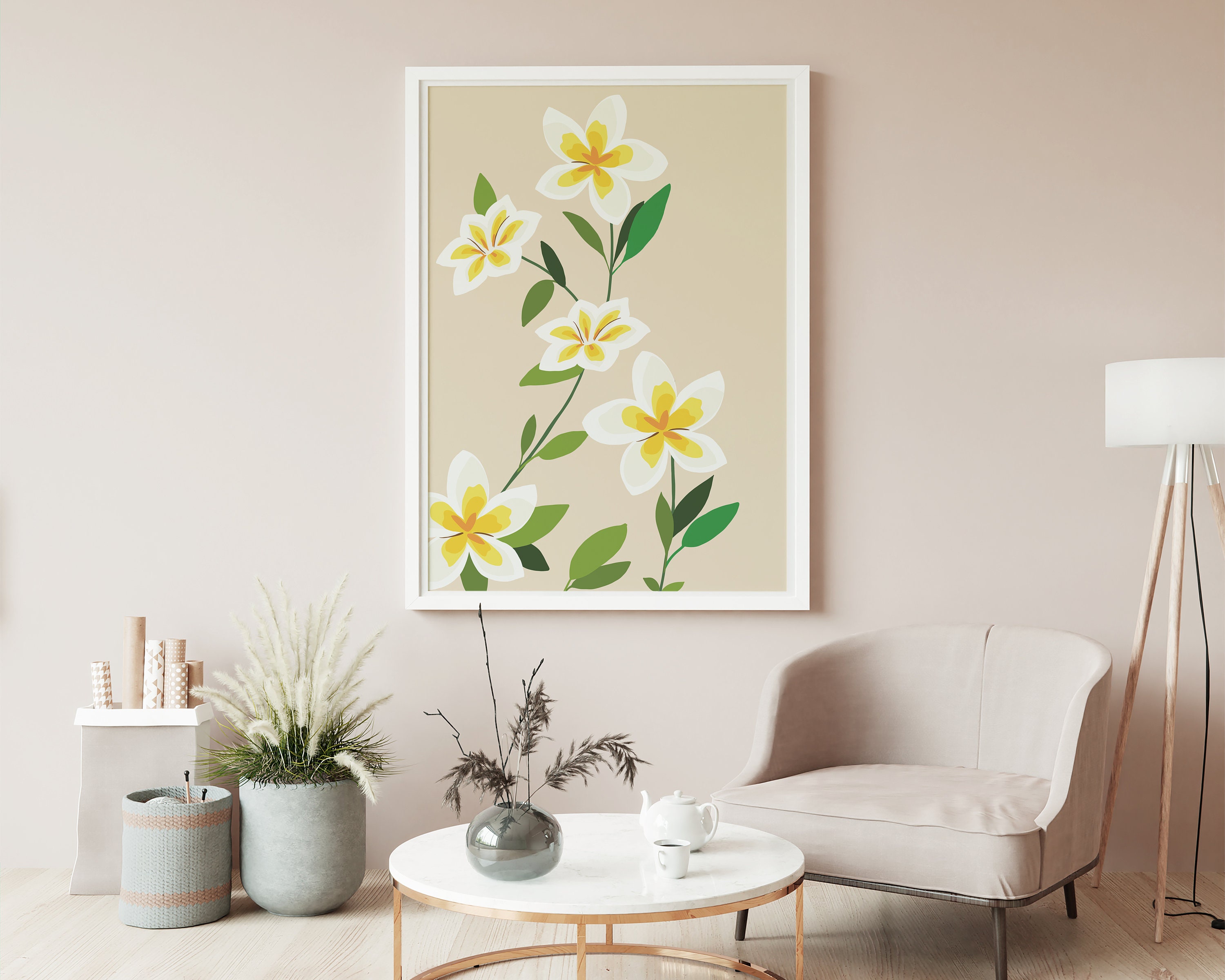 Buy Jasmine Flower Print, Floral Wall Art, White Flower Print, Tropical ...