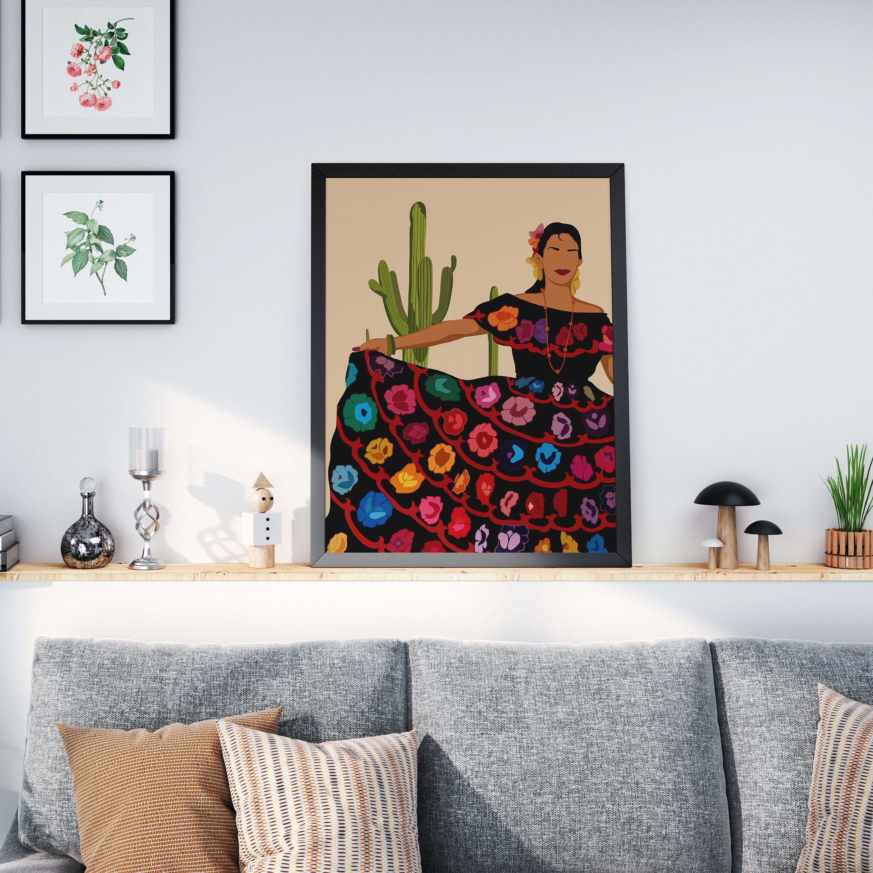 Mexican Wall Art, Chiapas Woman Print, Hispanic Art, Folklore Art ...