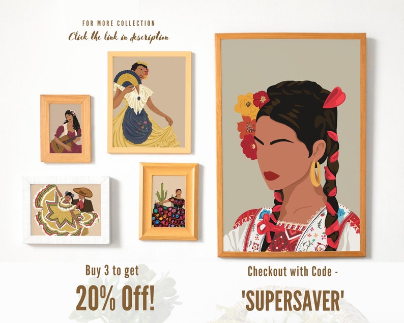 El Salvador Art Print, Salvadoran Woman Poster, Salvador Traditional Portrait, Salvadorean Art, Central American, Hispanic Art, Latino Art image 9