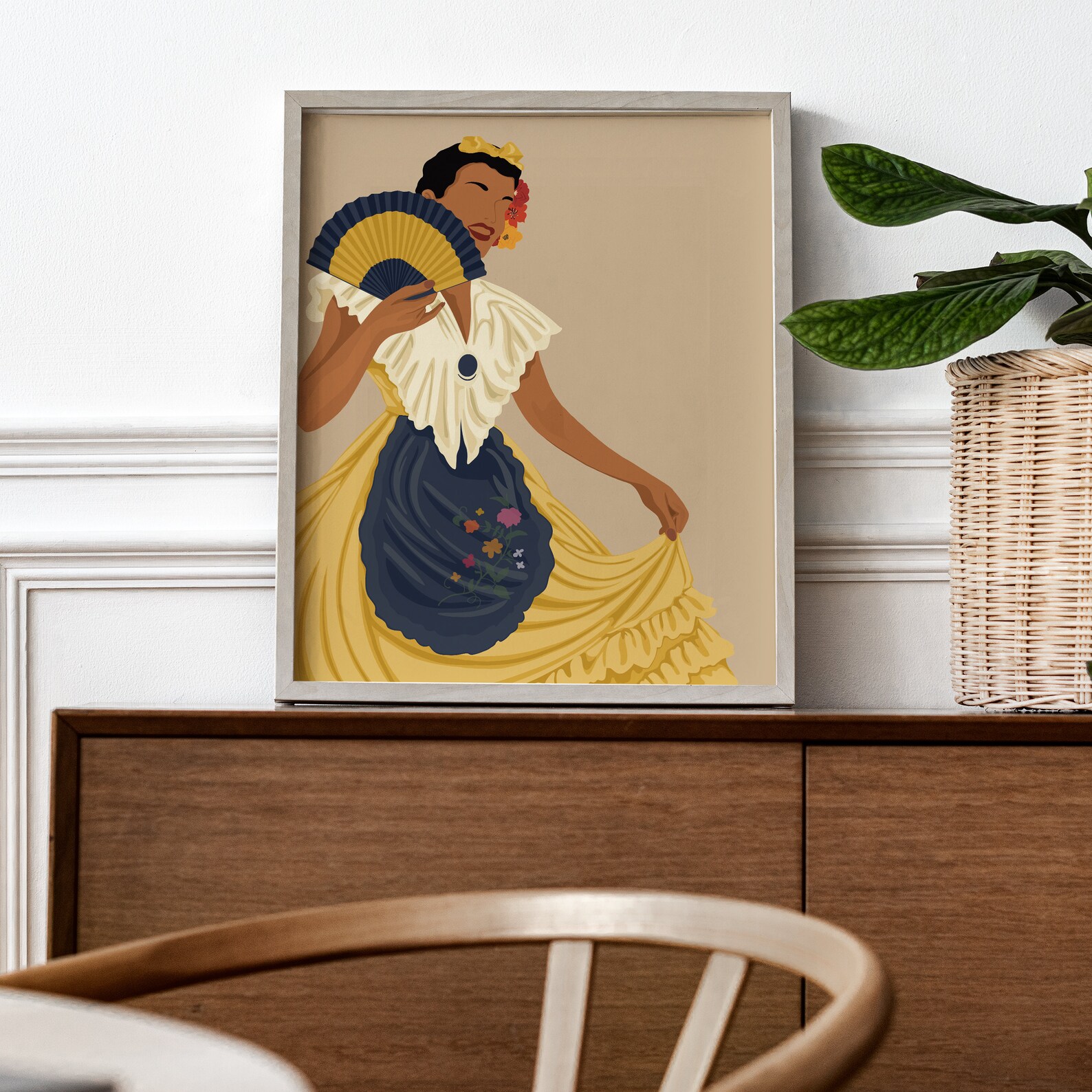 Mexican Woman Art Mexico Wall Art Print Hispanic Art Etsy