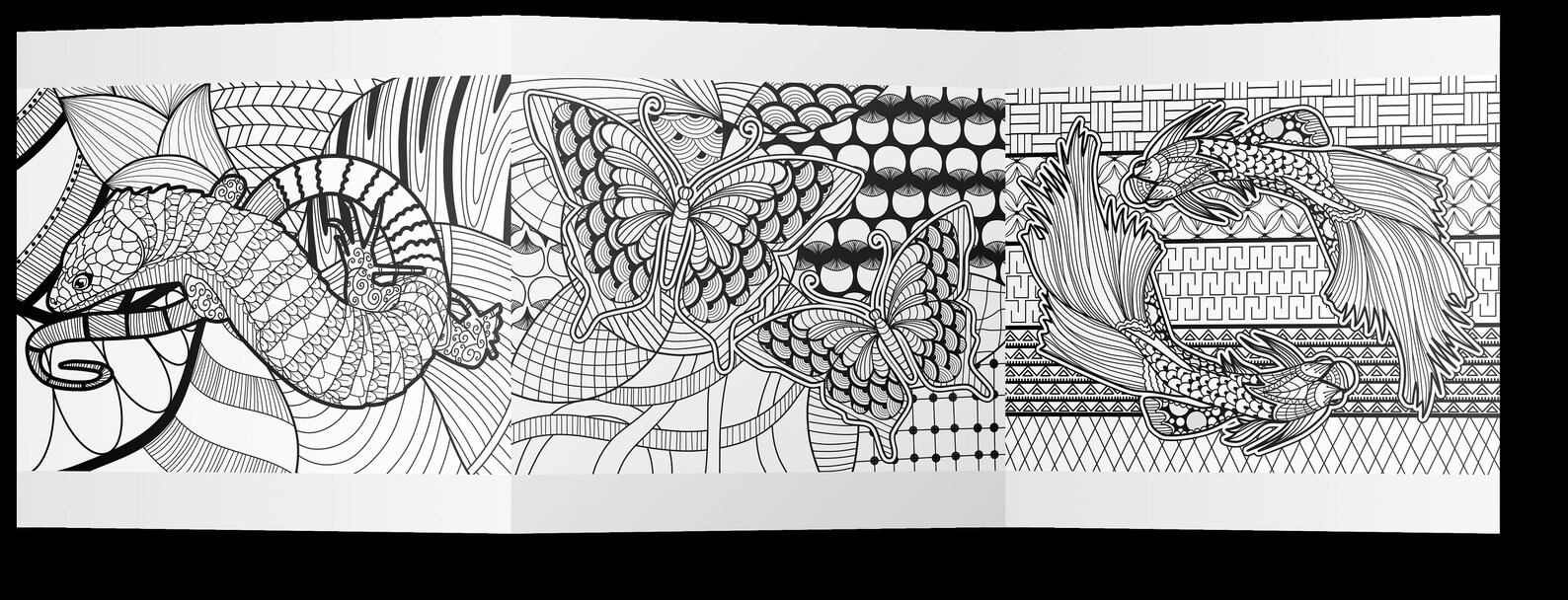 20 Zen Animal Coloring Pages l Adult and Children Coloring Etsy