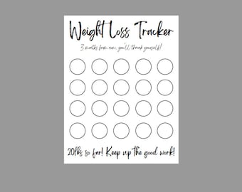 シンプルな減量トラッカー - デジタルダウンロード - 20ポンド - モチベーション