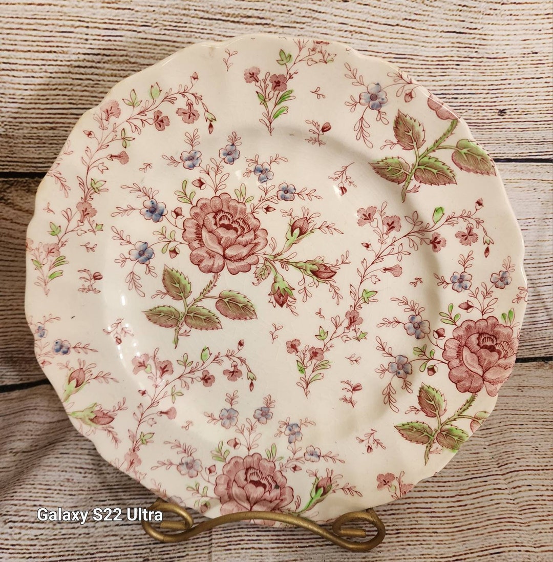 Johnson Brothers Rose Chintz Dinner Plate Made in England Etsy