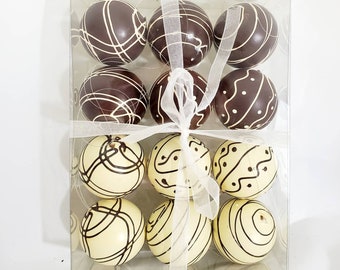 Fake Bake Chocolate Christmas Ornaments: Candyland Decor, Set of 12