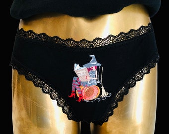CafePress Witch Hat Halloween Thong Underwear - Women's Soft Cotton Panties, Fun & Playful Design
