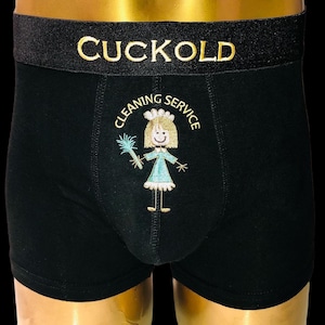 Cuckold Boxer Shorts &quot;Cuckold - Cleaning Service&quot; [Article No. 1BB-007]