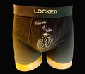 Cuckold / Chastity Boxershorts "Locked - Property of <YourName>" Chastity Cage [Item No. 1BB-021]