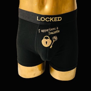 ボクサーパンツ「Locked - j‘ appartiens à <YourName>」寝取られ・貞操 [商品番号 1BB-003]