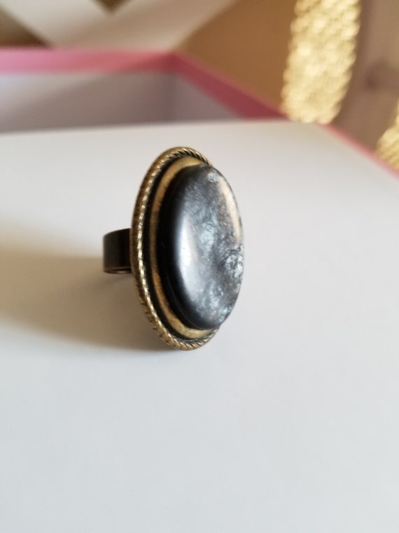 LABRADORITE RING -Adjustable Ring - Bronze Ring -… - image 9