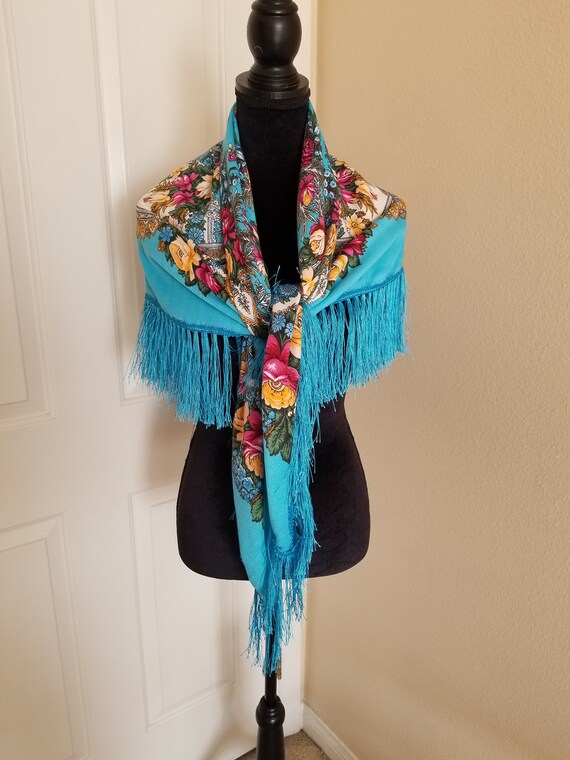 Sale! FLORAL SHAWL - Traditional Women Scarf - Wo… - image 7