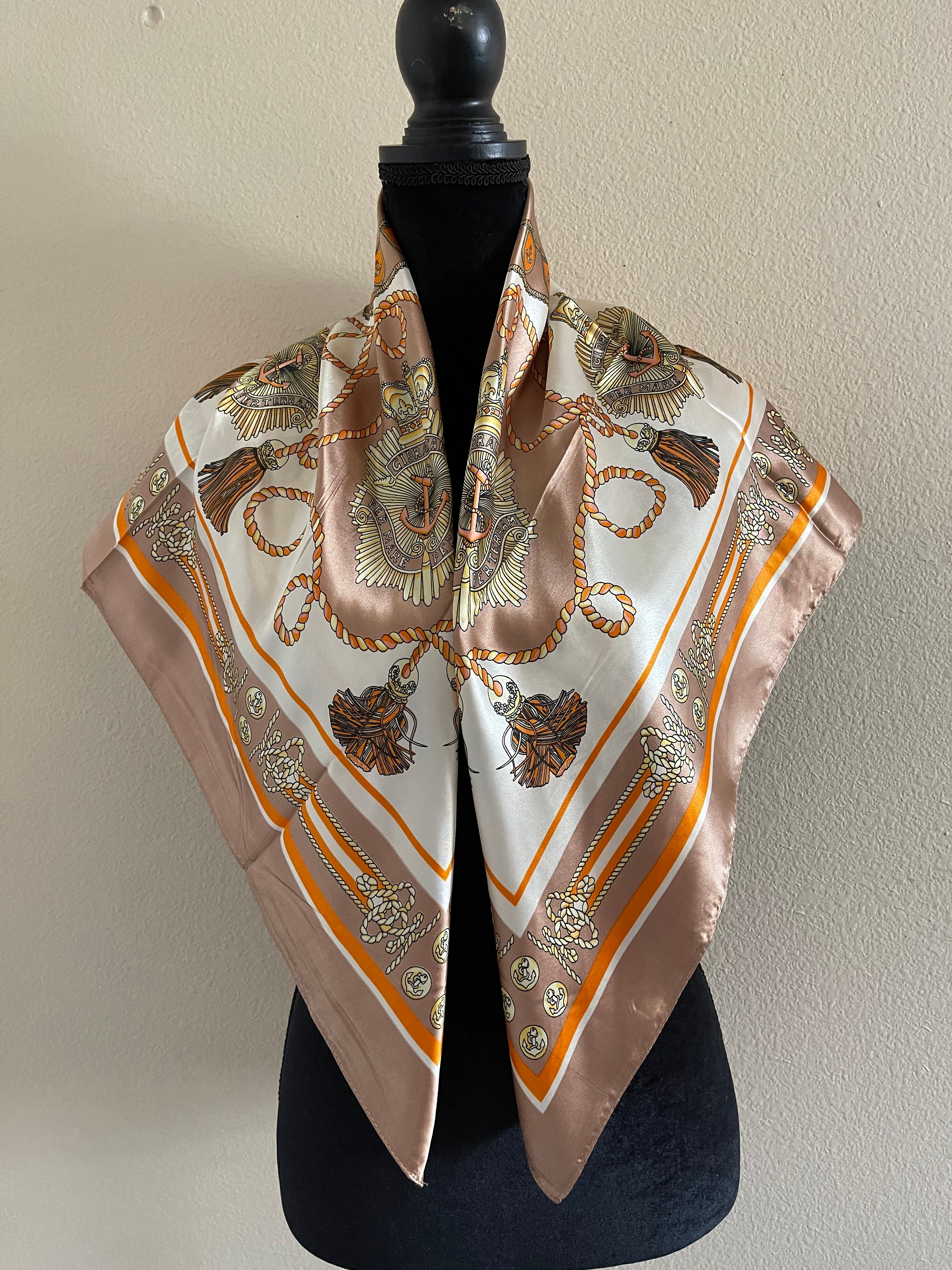 Women Silk Scarf - Handbag Scarf - Neck Scarf - Head Scarf