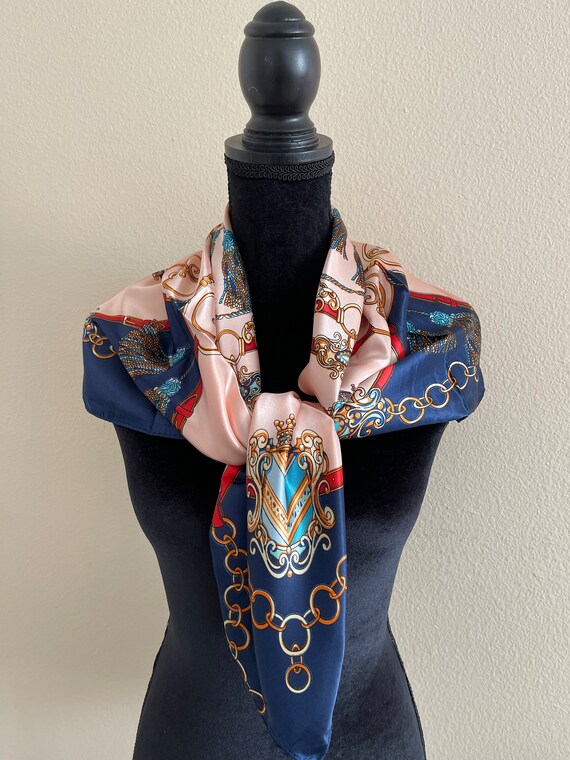 Women Silk Scarf - Neck Scarf - Head Scarf - Hand… - image 4