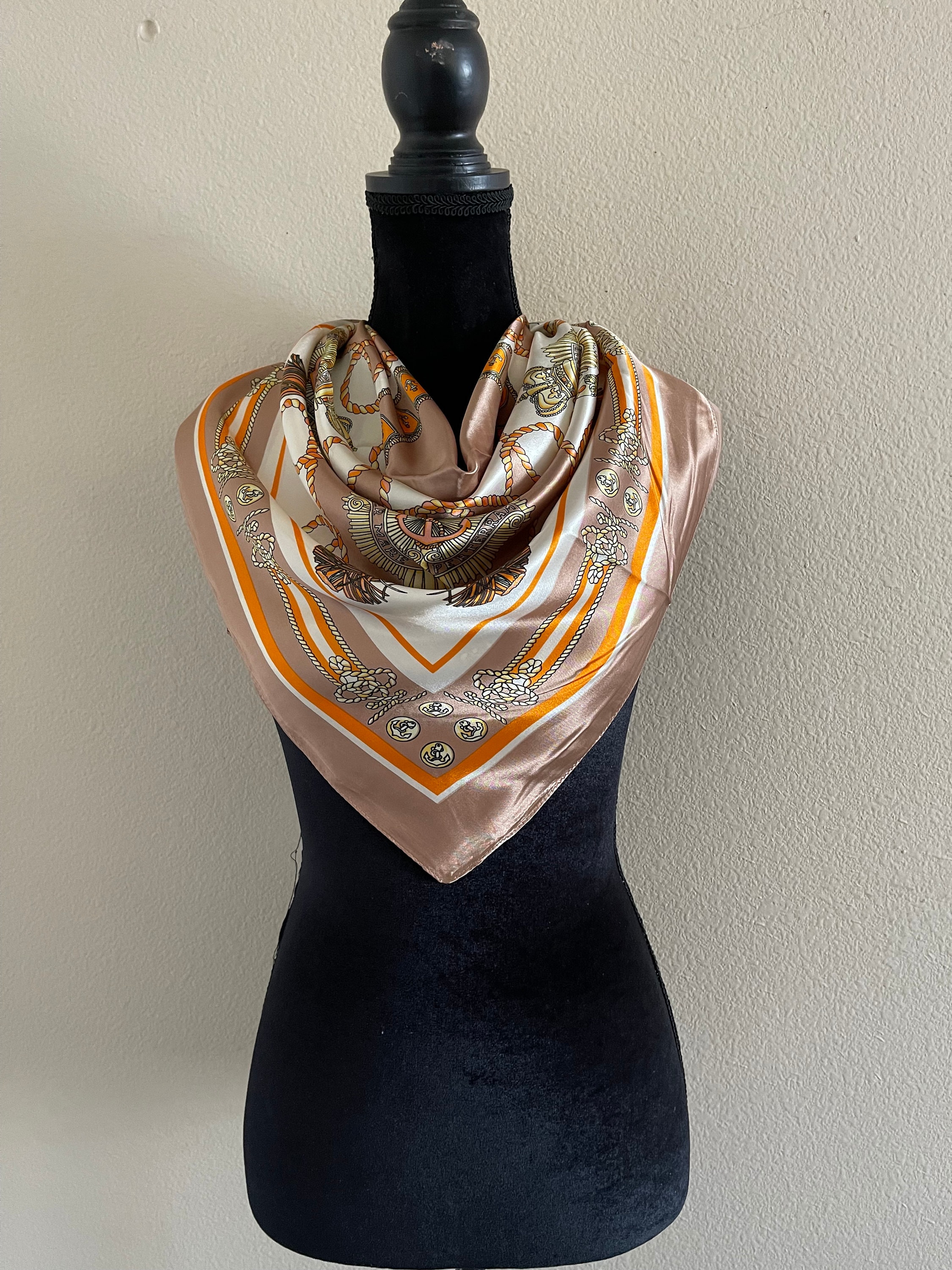 Women Silk Scarf - Handbag Scarf - Neck Scarf - Head Scarf