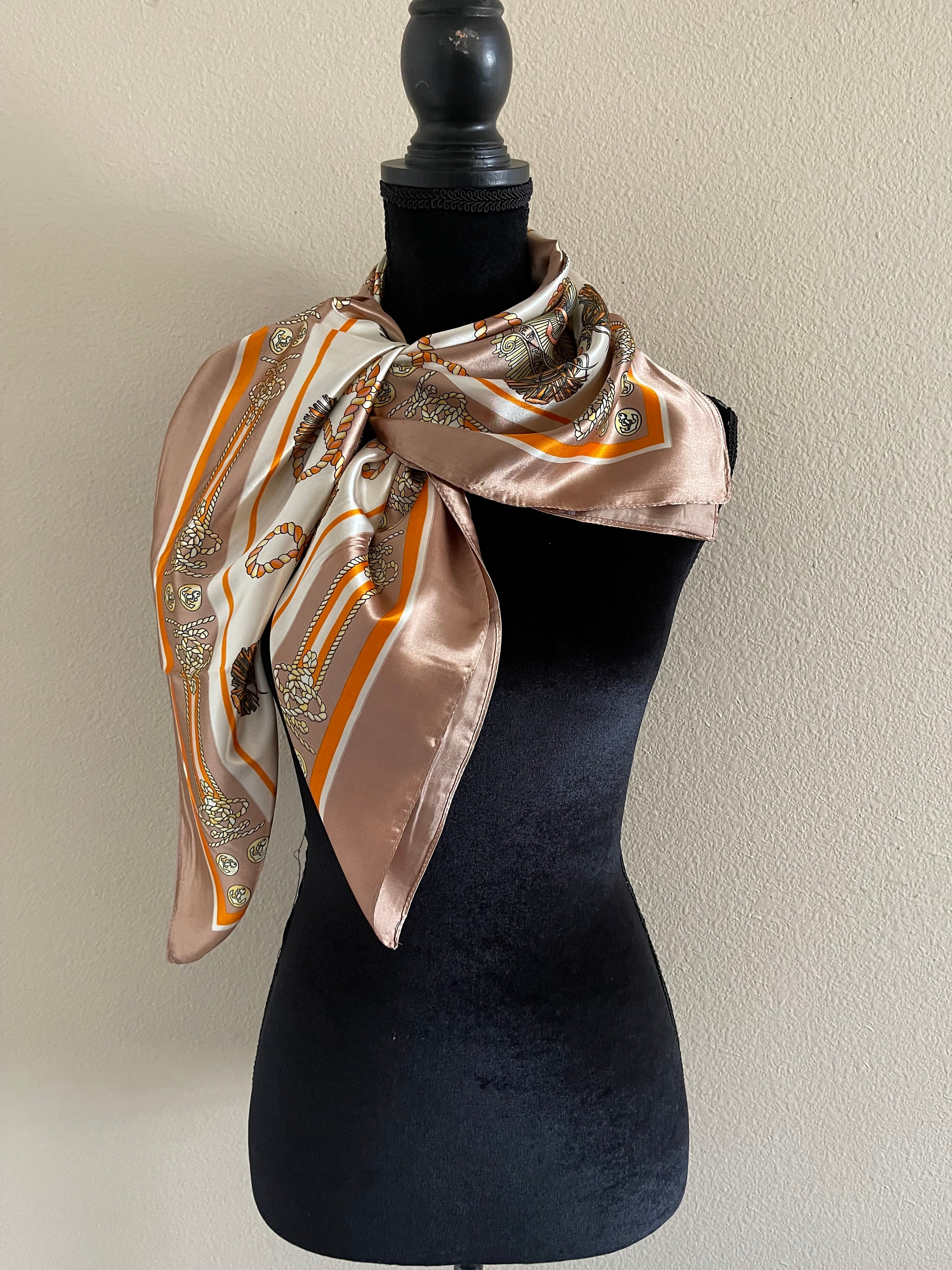 Women Silk Scarf - Handbag Scarf - Neck Scarf - Head Scarf