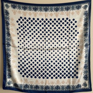 Polka Dot Scarf - Women Silk Scarf - Neck Scarf - Handbag Scarf - Vintage Scarf - Head Wrap - Fashion Scarf - Designer Scarf - Silk Bandana image 8
