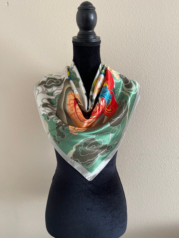 Silk Bandana - Head Scarf - Women Fashion Scarf - 