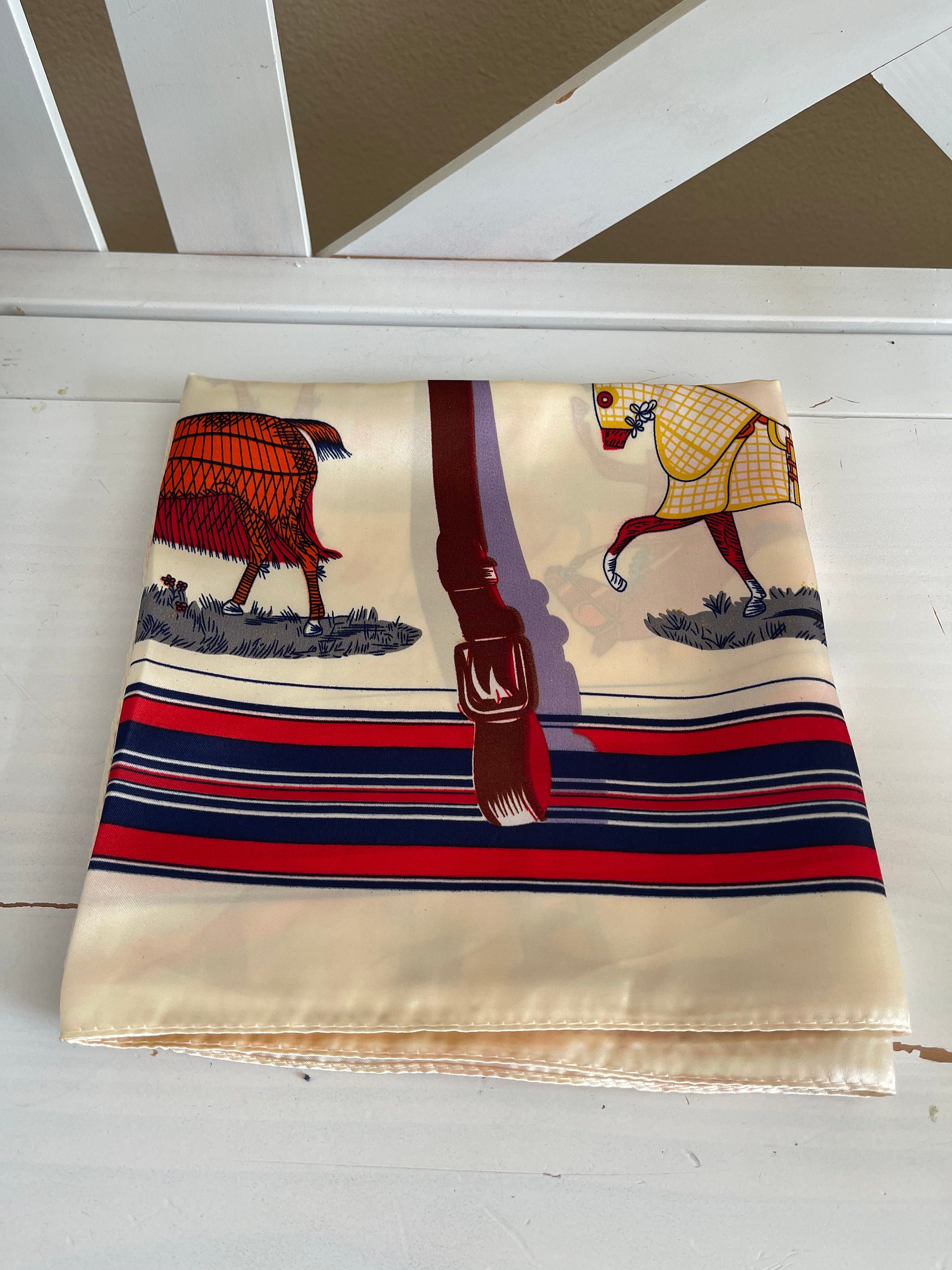 Vintage Inspired New Scarf Horse Print Scarf vintage Scarf Etsy