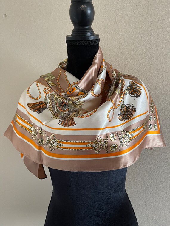 Boho Hair Accessories 4PCS Satin Hair Scarves Set - Lightweight Silky Head Scarves For Women With Boho Patterns Lightweight Silk Scarves