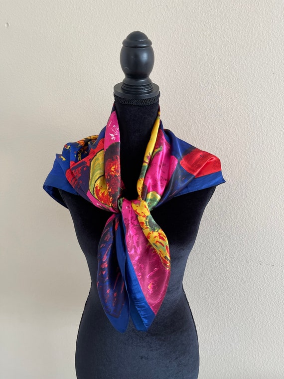 Vintage Scarf - Hair Scarf - Neck Scarf - Head Sc… - image 6