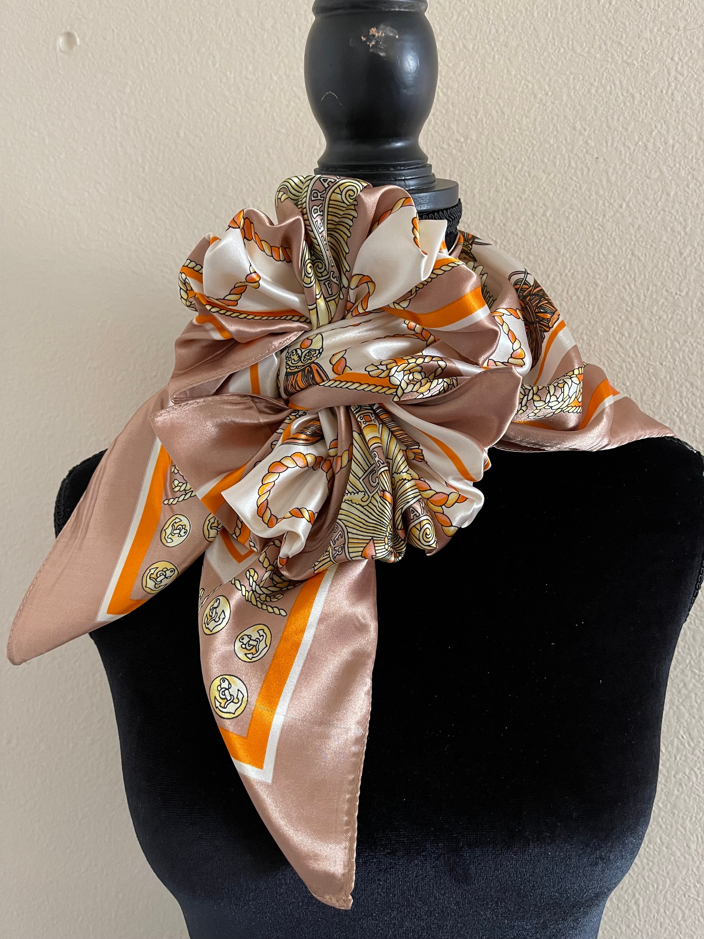 Women Silk Scarf - Handbag Scarf - Neck Scarf - Head Scarf