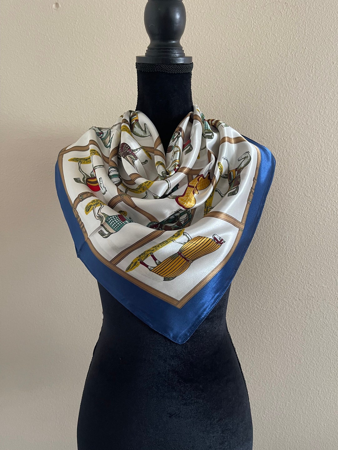 Equestrian Scarf Horse Print Scarf Women Scarf Luxury Etsy