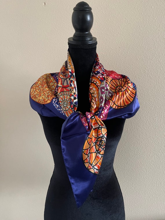 Fashion Scarf - Women Square Silk Scarf - Head Sc… - image 7