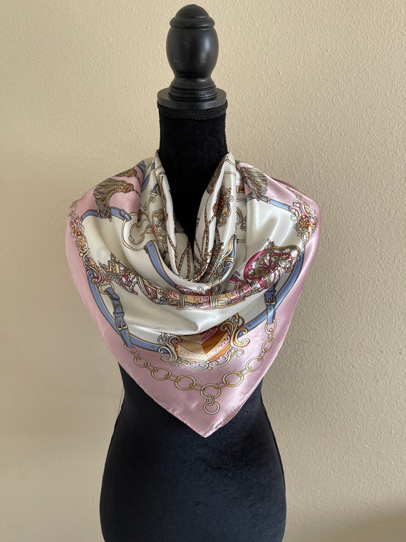 Fashion Pink Scarf - Hair Scarf - Women Silk Scarf