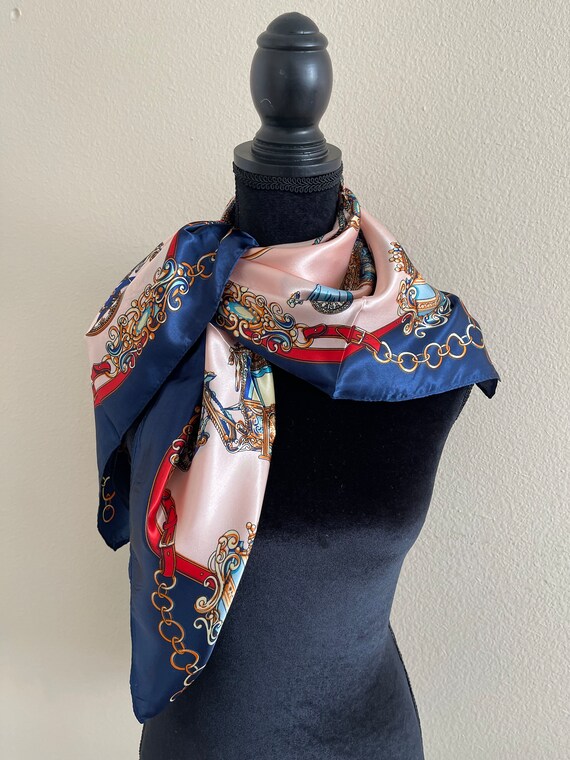 Women Silk Scarf - Neck Scarf - Head Scarf - Hand… - image 6