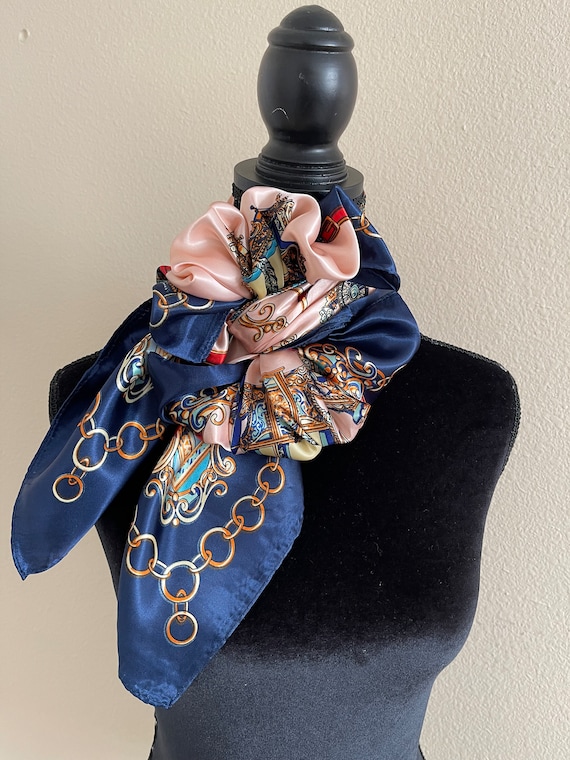 Women Silk Scarf - Neck Scarf - Head Scarf - Hand… - image 3