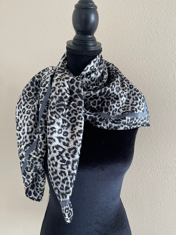 Leopard Print Scarf - Women Neck Scarf - Head Scarf -… - Gem