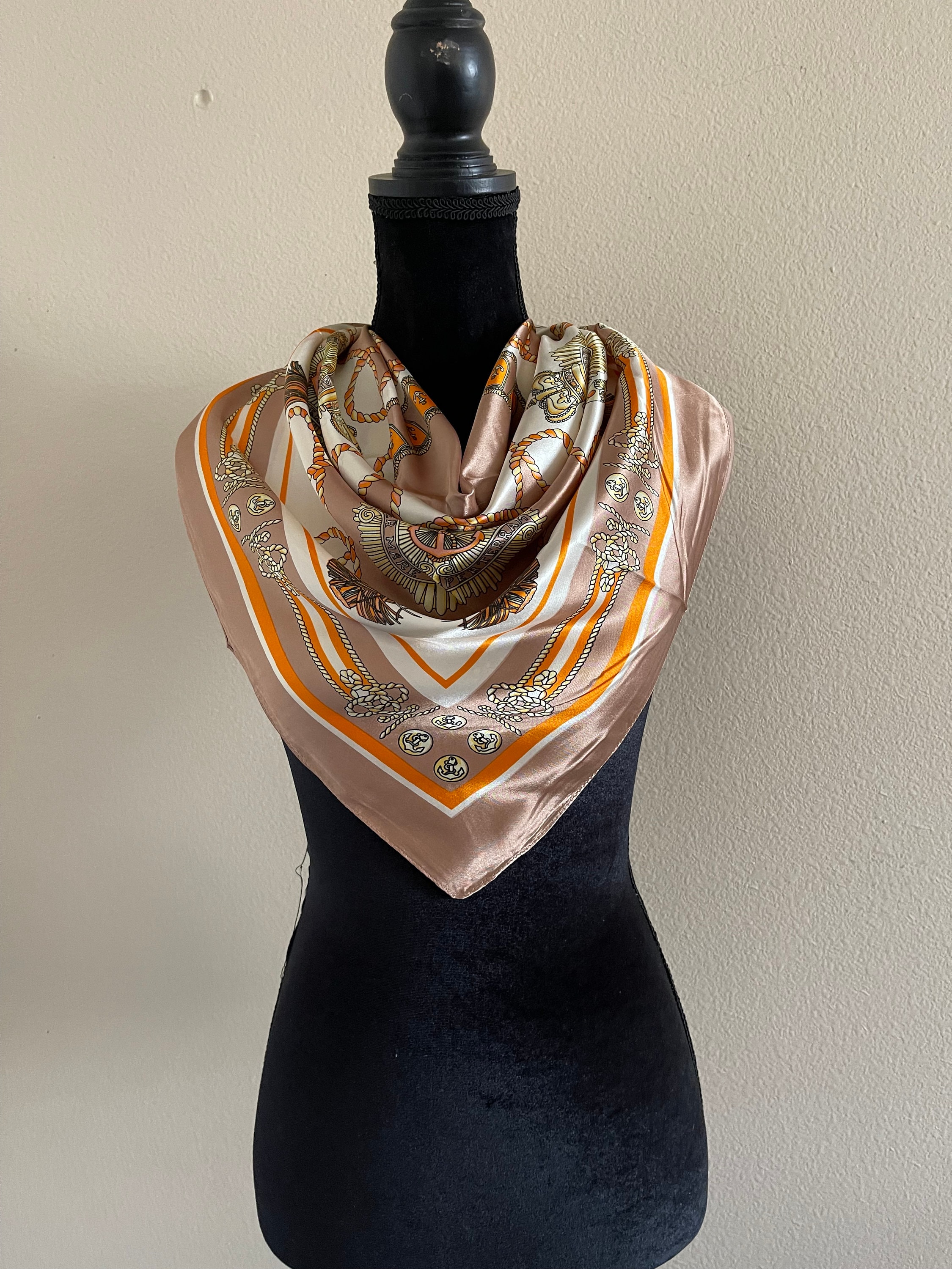 小物 CTHY HIGH-END VINTAGE SILK SCARF Women Silk Scarf - Handbag Scarf - Neck Scarf - Head Scarf