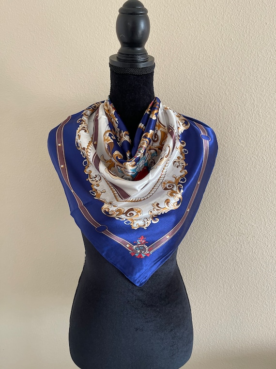 Vintage, designer silk scarf Gem
