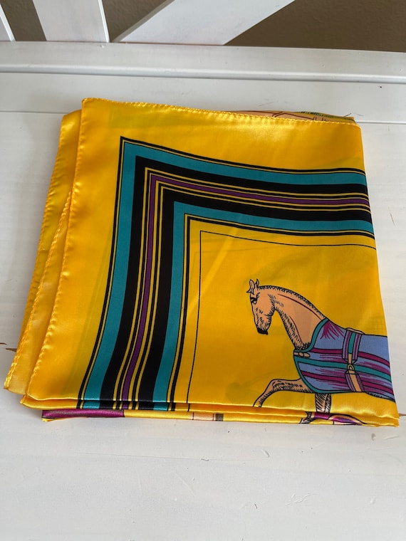 Equestrian Scarf - Horse Print Scarf - Fashion Sc… - image 10