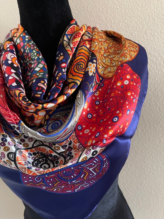 Fashion Scarf - Women Square Silk Scarf - Head Sc… - image 4