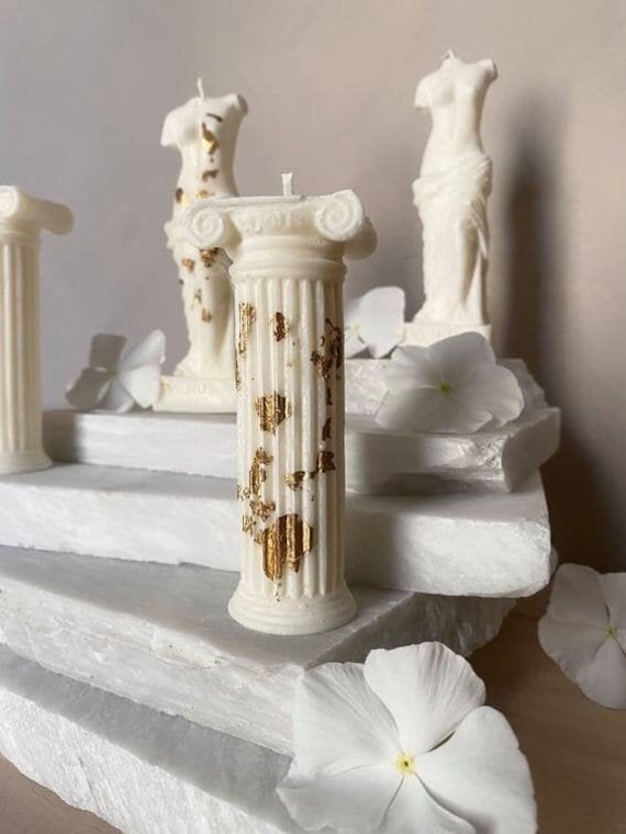 Candle Set/ Greek Column/ Venus Candle/ Greek Statue/greek 